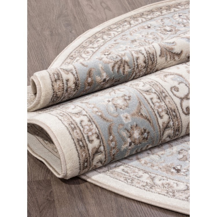 Ковер Valencia deluxe F014 CREAM-L.BLUE Овал